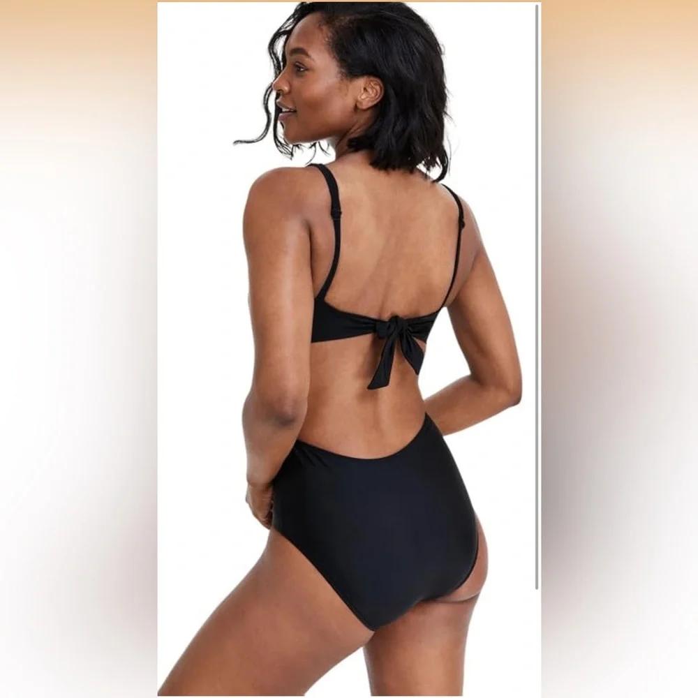 Bar III Black Studded One-Piece Swimsuit - Picture 3 of 3